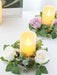 1pcs Corona de flores artificiales para vela, adecuada para decoración - Quierox - Tienda Online
