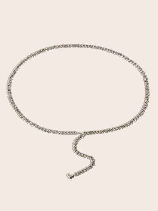 1pcs de cadena para la cintura de mujer con colgante de corazón y cadena plana - Quierox - Tienda Online