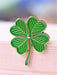 1pcs Elegante Trébol de Cuatro Hojas Verde Suerte Broche para Celebraciones - Quierox - Tienda Online