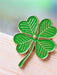 1pcs Elegante Trébol de Cuatro Hojas Verde Suerte Broche para Celebraciones - Quierox - Tienda Online