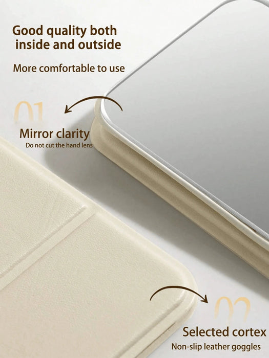 1pcs Espejo de maquillaje plegable, de maquillaje portátil de mano, minimalista. - Quierox - Tienda Online