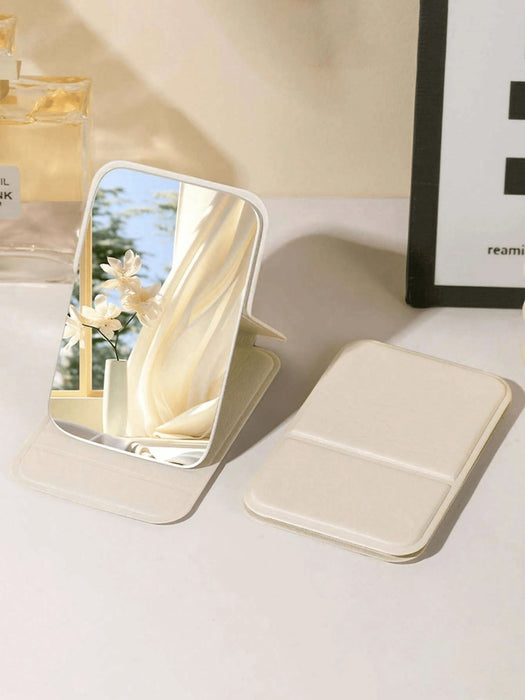 1pcs Espejo de maquillaje plegable, de maquillaje portátil de mano, minimalista. - Quierox - Tienda Online