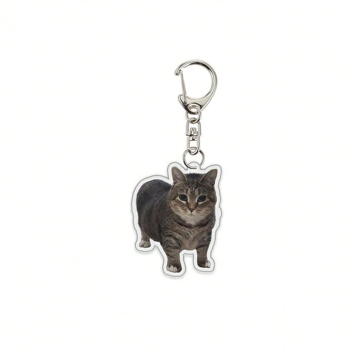 1pcs Llavero de mascota con colgante de acrílico con foto de gato, para mochila - Quierox - Tienda Online