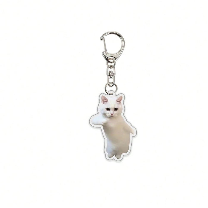 1pcs Llavero de mascota con colgante de acrílico con foto de gato, para mochila - Quierox - Tienda Online