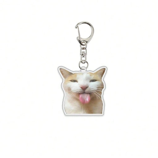 1pcs Llavero de mascota con colgante de acrílico con foto de gato, para mochila - Quierox - Tienda Online