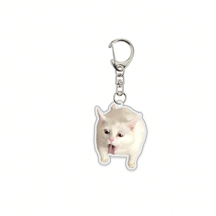 1pcs Llavero de mascota con colgante de acrílico con foto de gato, para mochila - Quierox - Tienda Online