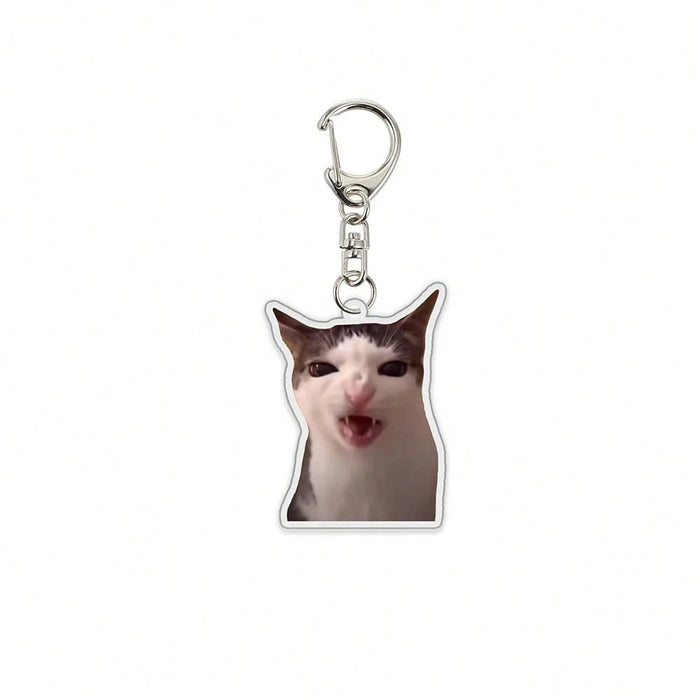 1pcs Llavero de mascota con colgante de acrílico con foto de gato, para mochila - Quierox - Tienda Online
