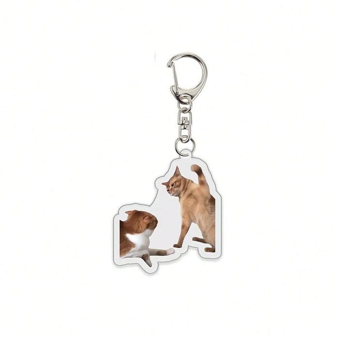 1pcs Llavero de mascota con colgante de acrílico con foto de gato, para mochila - Quierox - Tienda Online