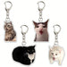 1pcs Llavero de mascota con colgante de acrílico con foto de gato, para mochila - Quierox - Tienda Online