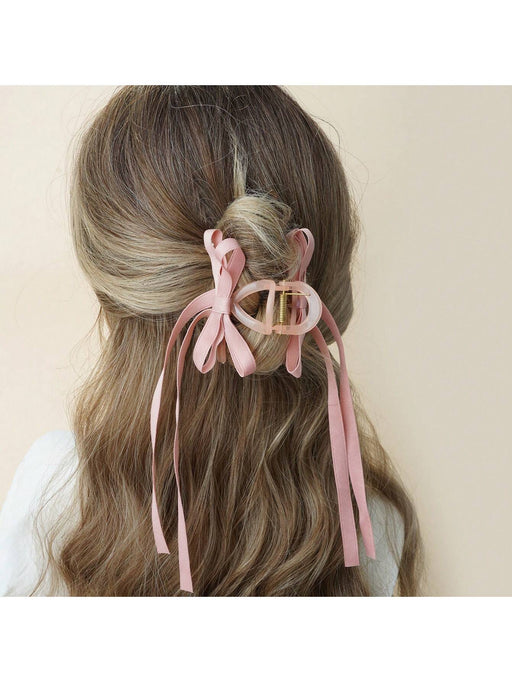 1pcs Pinza de pelo con lazo de doble capa de unicolor para mujer, accesorios de cabello - Quierox - Tienda Online