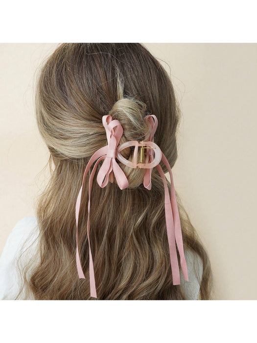 1pcs Pinza de pelo con lazo de doble capa de unicolor para mujer, accesorios de cabello - Quierox - Tienda Online