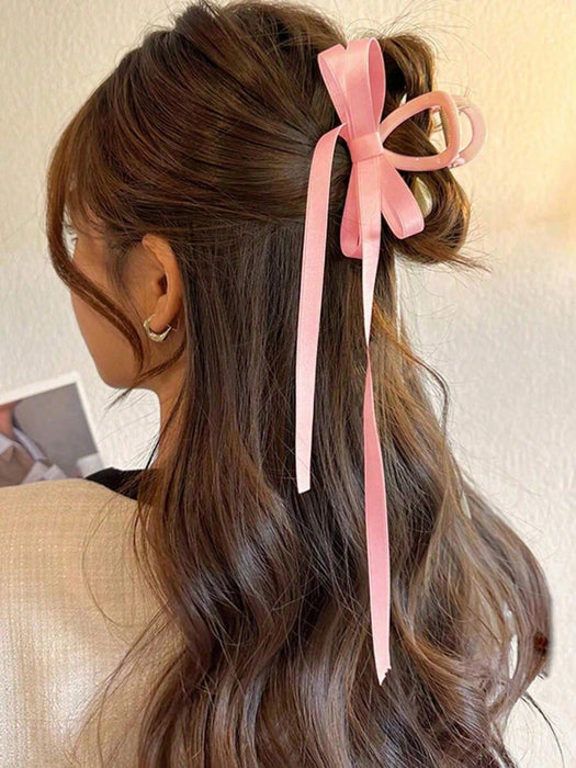 1pcs Pinza de pelo con lazo de doble capa de unicolor para mujer, accesorios de cabello - Quierox - Tienda Online