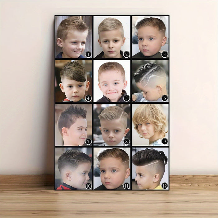 1pcs Póster de barbería para niños, decoración de pared moderna de peluquería - Quierox - Tienda Online