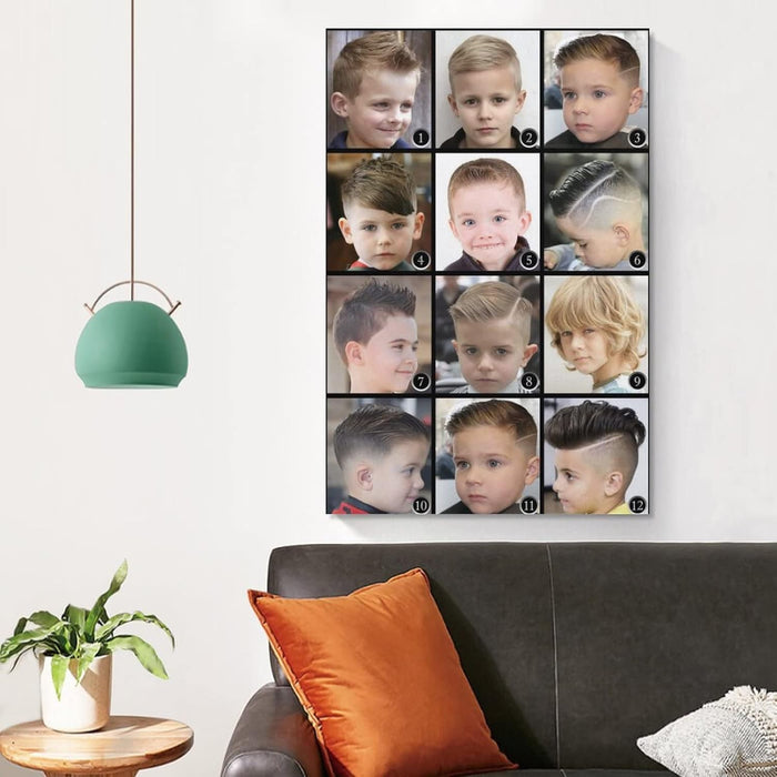 1pcs Póster de barbería para niños, decoración de pared moderna de peluquería - Quierox - Tienda Online