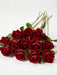 1pcs Rosa roja oscura artificial, textura de terciopelo realista - Quierox - Tienda Online