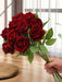 1pcs Rosa roja oscura artificial, textura de terciopelo realista - Quierox - Tienda Online