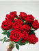 1pcs Rosa roja oscura artificial, textura de terciopelo realista - Quierox - Tienda Online