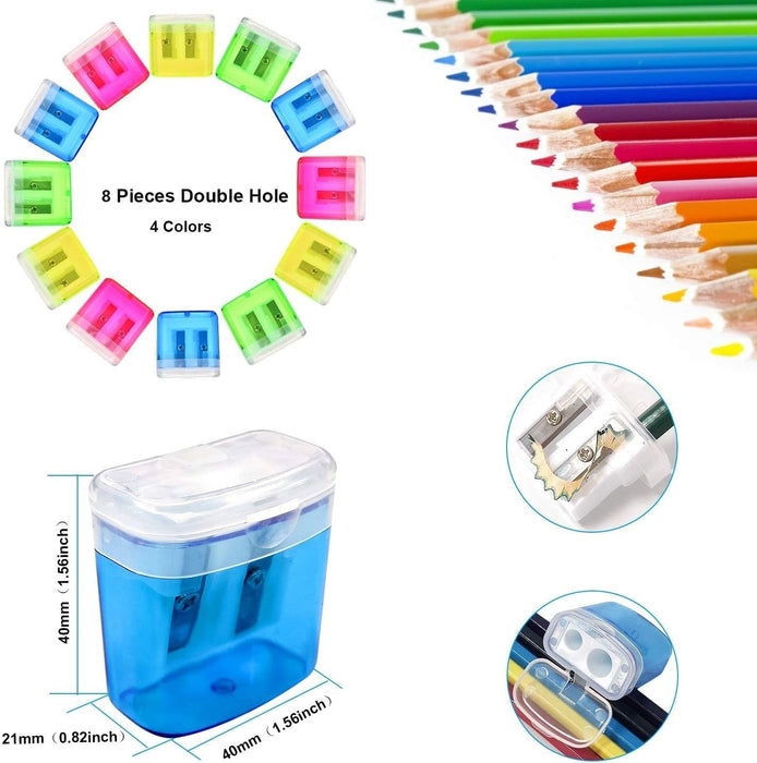 1pcs Sacapunta pequeño manual para niños, de doble agujero - Quierox - Tienda Online