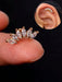 1pcsde Arete Lindo De Corteza De Circonita Cúbica Para Mujeres, 6 Garras De Corona - Quierox - Tienda Online