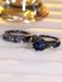 2 anillos de compromiso elegantes: anillo de halo + anillo de eternidad con circonitas - Quierox - Tienda Online