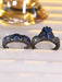 2 anillos de compromiso elegantes: anillo de halo + anillo de eternidad con circonitas - Quierox - Tienda Online