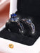 2 anillos de compromiso elegantes: anillo de halo + anillo de eternidad con circonitas - Quierox - Tienda Online