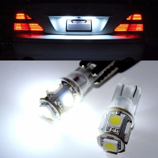 2 bombillas LED T10 5SMD 5050 de 12 V para luz interior de coche - Quierox - Tienda Online