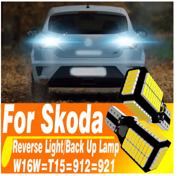 2 bombillas LED W16W Canbus sin errores para luz de marcha atrás, compatibles con Skoda - Quierox - Tienda Online