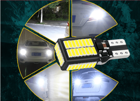 2 bombillas LED W16W Canbus sin errores para luz de marcha atrás, compatibles con Skoda - Quierox - Tienda Online