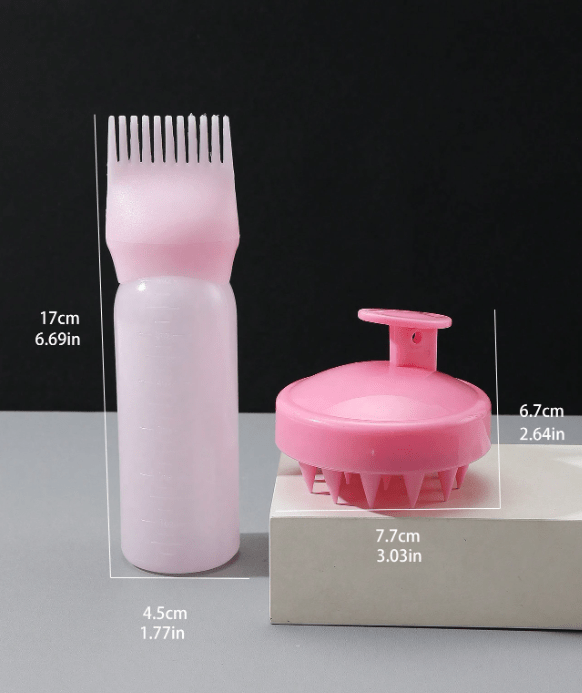 2 botellas con cepillo aplicador de tinte para el cabello - Quierox - Tienda Online