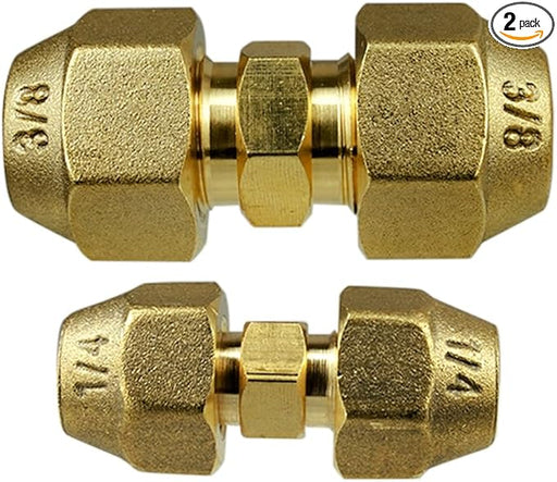 2 conectores de extensión de tubería de cobre para aire acondicionado de 3/8 y 1/4 de pulgada de diámetro - Quierox - Tienda Online