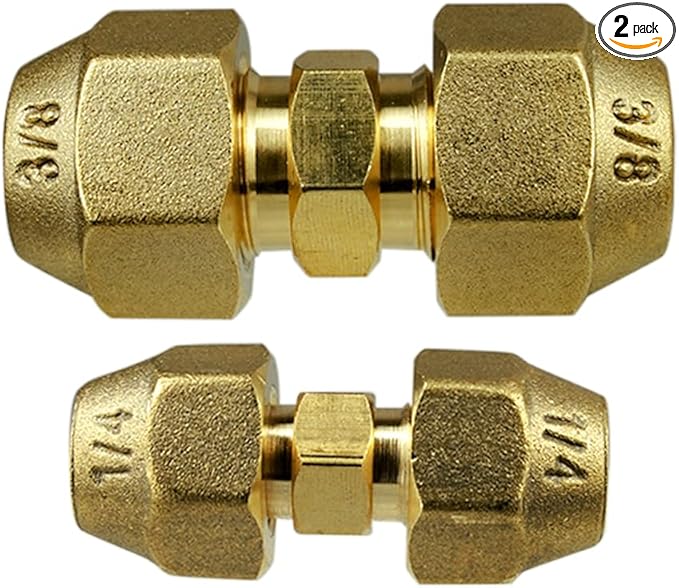 2 conectores de extensión de tubería de cobre para aire acondicionado de 3/8 y 1/4 de pulgada de diámetro - Quierox - Tienda Online