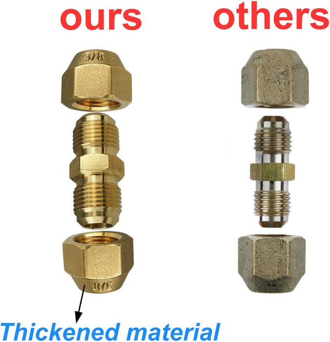 2 conectores de extensión de tubería de cobre para aire acondicionado de 3/8 y 1/4 de pulgada de diámetro - Quierox - Tienda Online