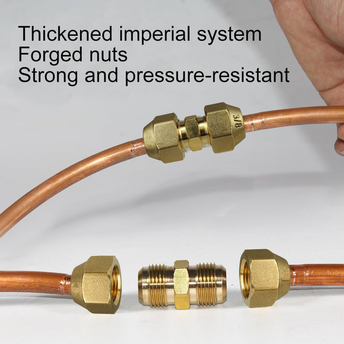 2 conectores de extensión de tubería de cobre para aire acondicionado de 3/8 y 1/4 de pulgada de diámetro - Quierox - Tienda Online