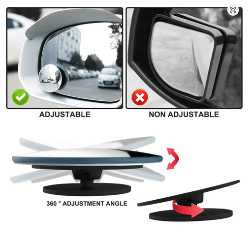 2 espejos retrovisores auxiliares sin marco para coche, para punto ciego - Quierox - Tienda Online