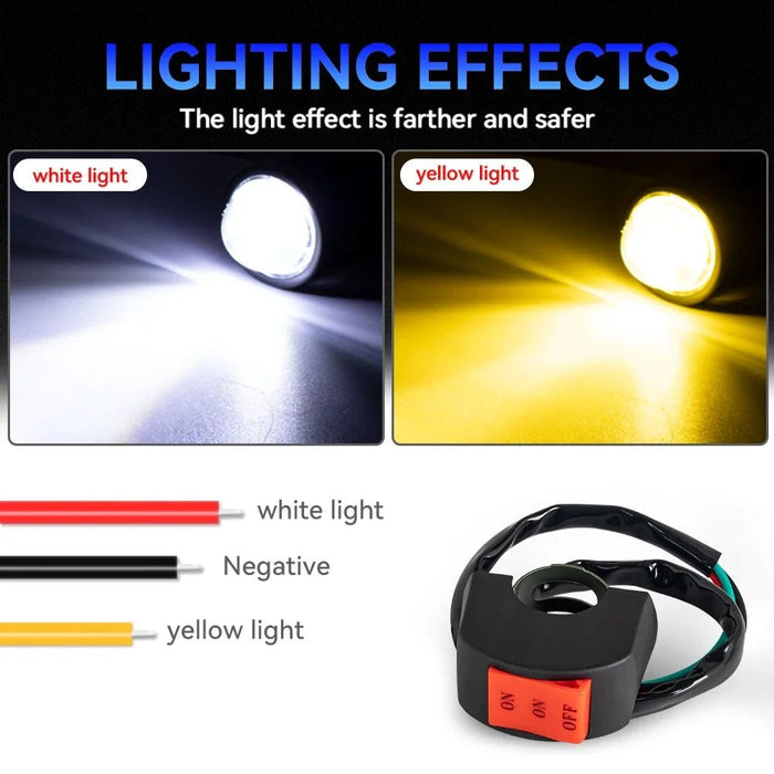 2 faros LED para motocicleta, 12 V, luces LED de alto brillo - Quierox - Tienda Online