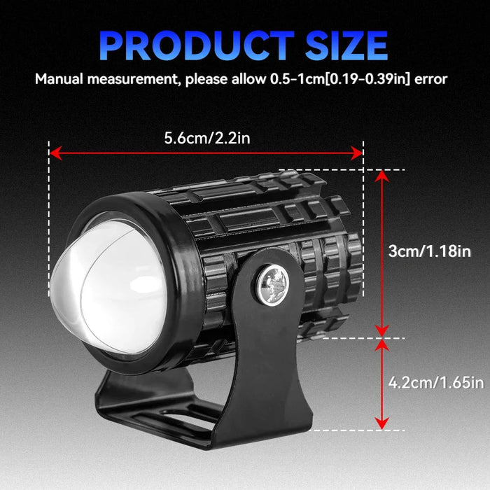 2 faros LED para motocicleta, 12 V, luces LED de alto brillo - Quierox - Tienda Online