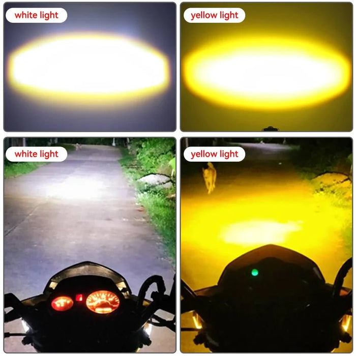 2 faros LED para motocicleta, 12 V, luces LED de alto brillo - Quierox - Tienda Online