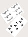 2 Hojas de papel, pájaro y letra tatuaje temporal gráfico - Quierox - Tienda Online