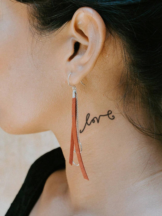 2 Hojas de papel, pájaro y letra tatuaje temporal gráfico - Quierox - Tienda Online