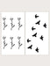 2 Hojas de papel, pájaro y letra tatuaje temporal gráfico - Quierox - Tienda Online