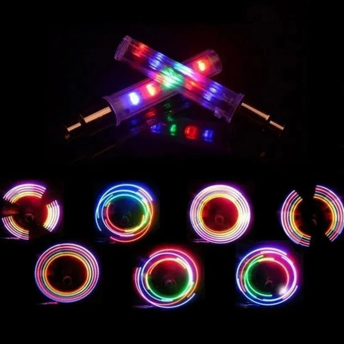 2 luces LED para bicicleta, luminosas y fluorescentes, para válvula de neumático - Quierox - Tienda Online