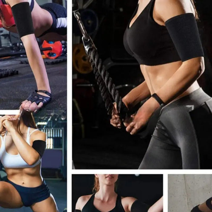 2 mangas de ejercicio universales para brazos plateadas, de poliéster, para hombres y mujeres - Quierox - Tienda Online