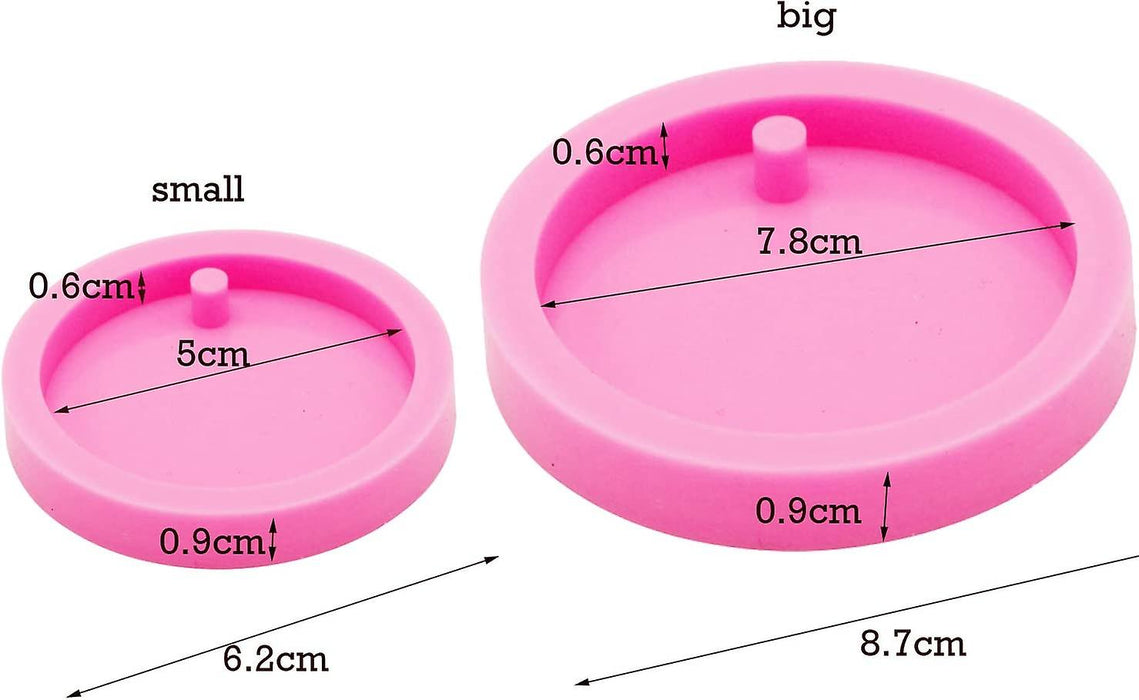 2 moldes para llaveros redondos - Quierox - Tienda Online