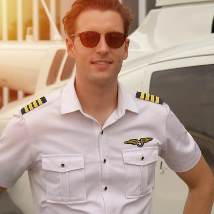 2 pares de charreteras de uniforme de piloto, tablas de hombro de capitán - Quierox - Tienda Online