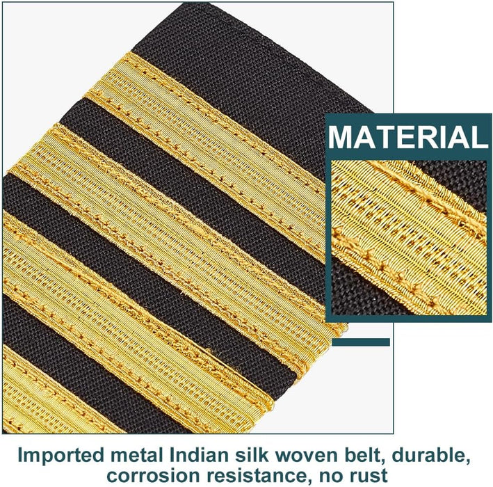 2 pares de charreteras de uniforme de piloto, tablas de hombro de capitán - Quierox - Tienda Online