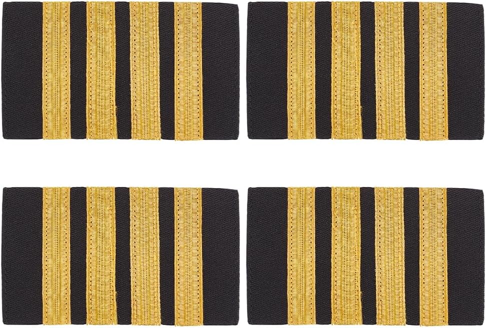 2 pares de charreteras de uniforme de piloto, tablas de hombro de capitán - Quierox - Tienda Online
