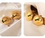 2 pares de Pendientes redondos brillantes para mujer, de acero inoxidable - Quierox - Tienda Online