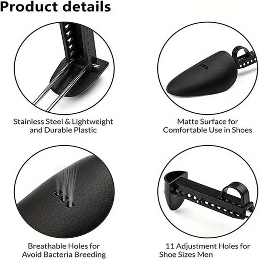 2 pares de plástico para zapatos de árbol moldeador ajustable - Quierox - Tienda Online