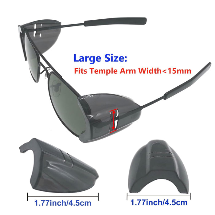2 pares de protectores laterales para gafas de seguridad de fácil colocación - Quierox - Tienda Online